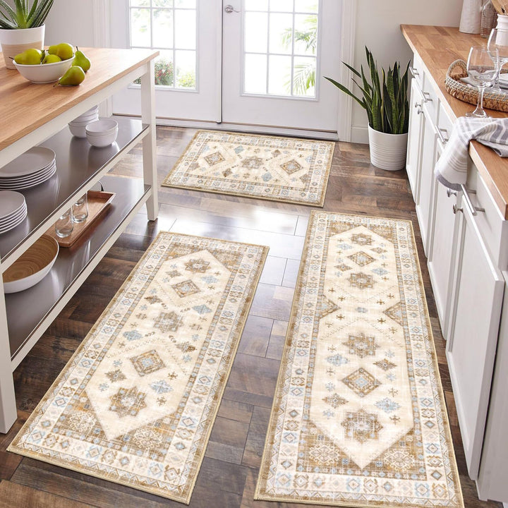 Geometric Pattern Kitchen Runner Mat