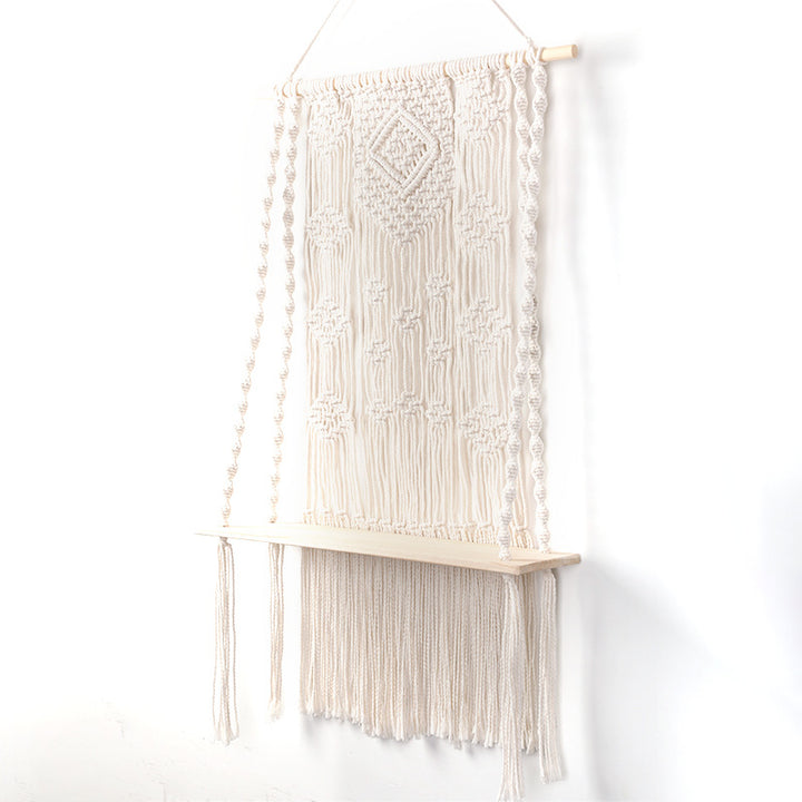 Macrame Wall Shelf with Hanger Kalsten