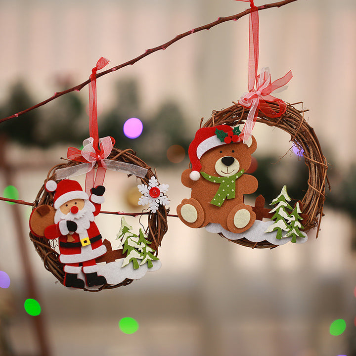 Decorative Christmas wreath with reindeer motif Kalsten