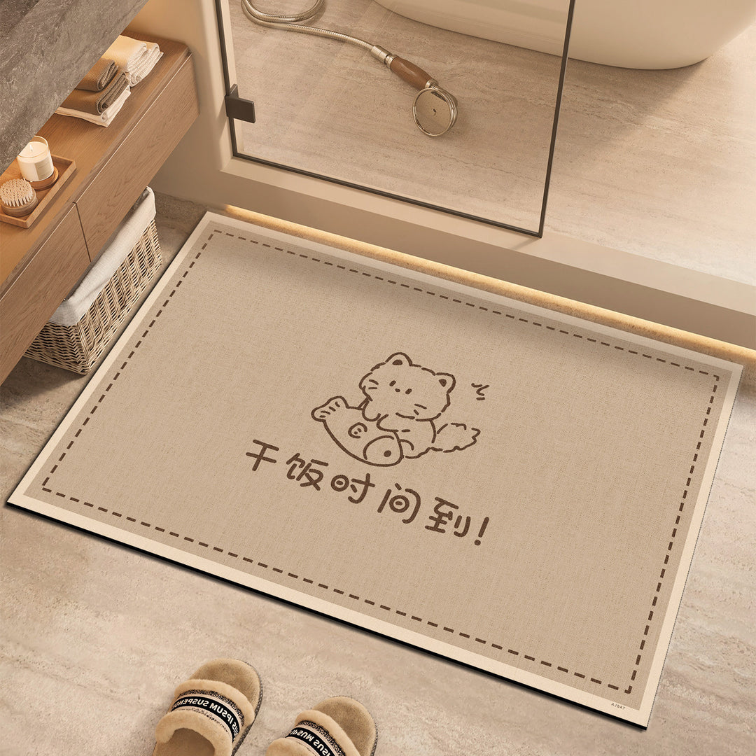 Cute Family Themed Decorative Bath Mat