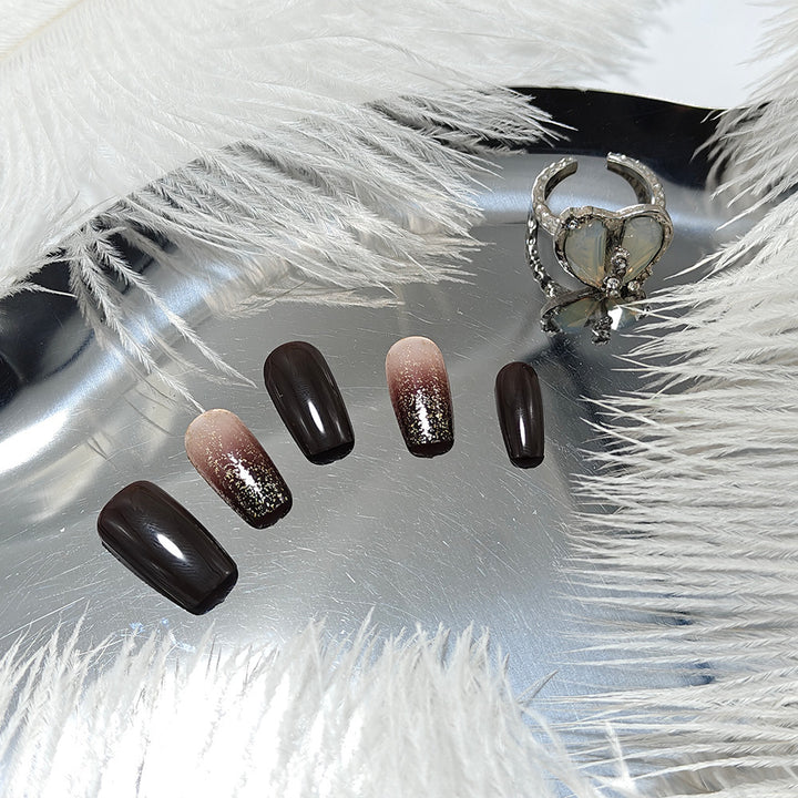 Creative artificial nails with glitter and high-gloss finish Kalsten