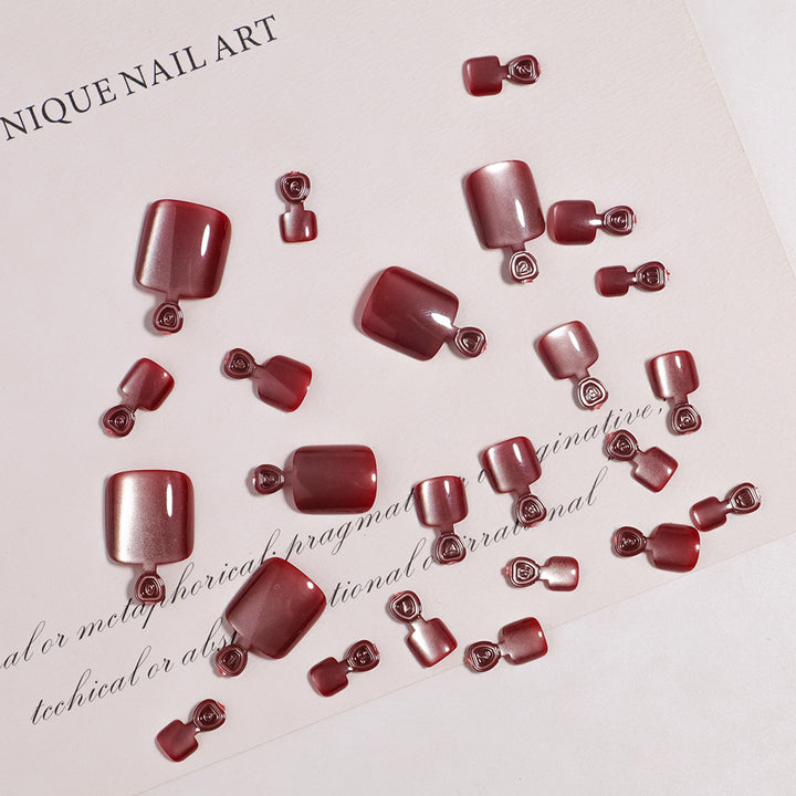 Premium Nail Art Press-On Toenail Set Kalsten