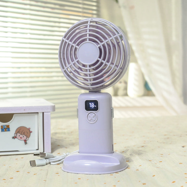 Women's Portable Mini USB Fan with LCD Display Kalsten