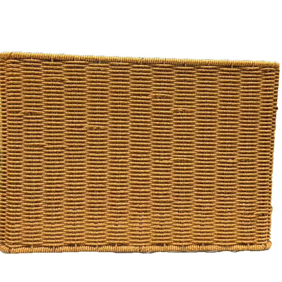 Women's Rectangular Rattan Storage Basket with Compartments Kalsten