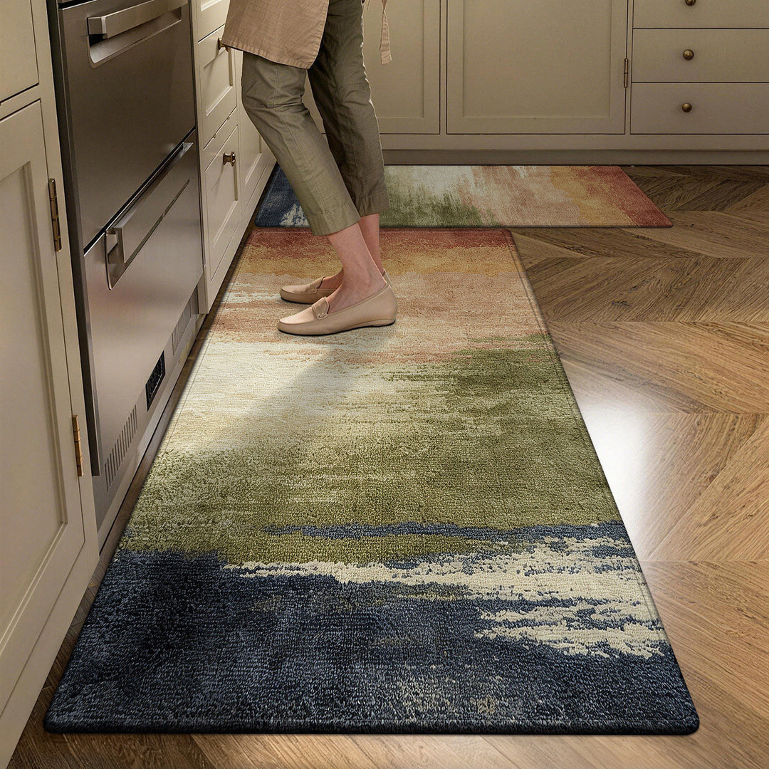 Elegant Textured Kitchen Runner Mat