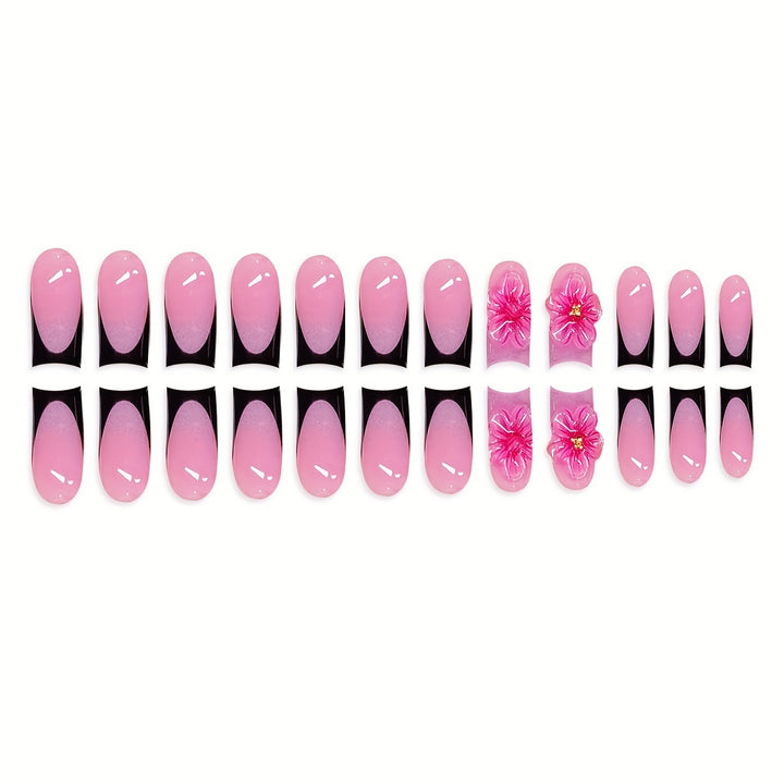 Floral Decorative Press-On Nail Art Kalsten