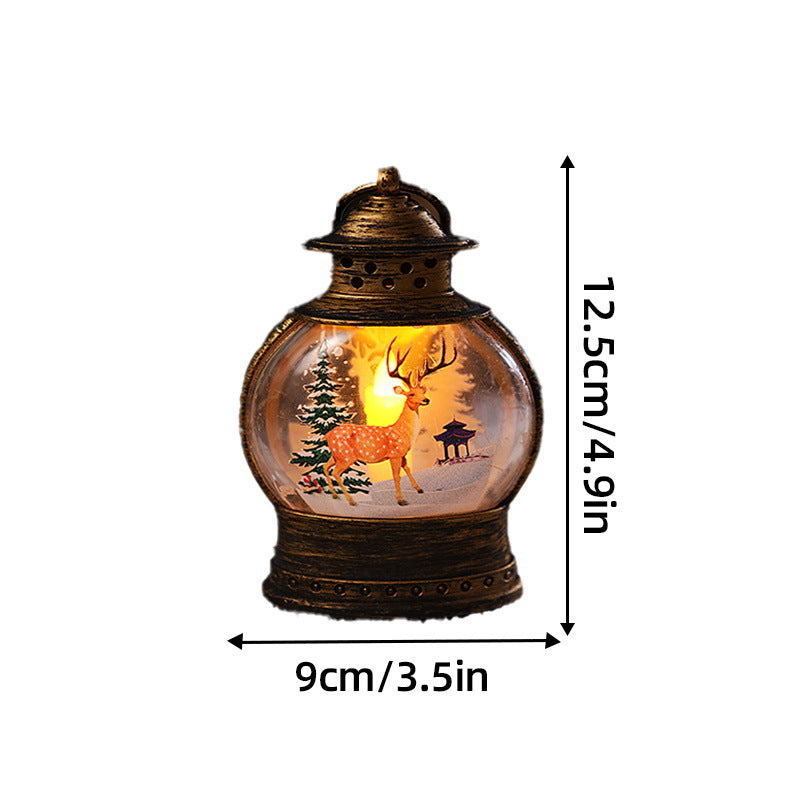 Decorative Christmas lantern with festive Santa motif Kalsten