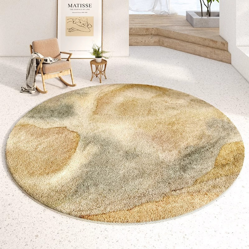 Round Artistic Abstract Area Rug