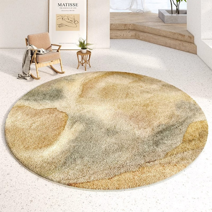 Round Artistic Abstract Area Rug