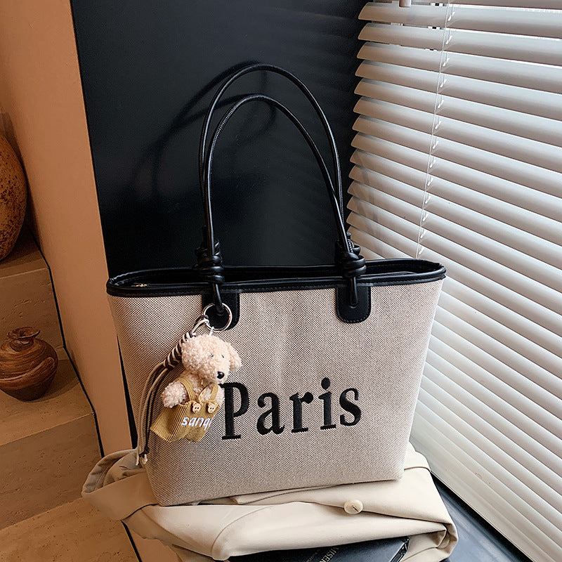 Elegant Paris Themed Tote Bag Kalsten