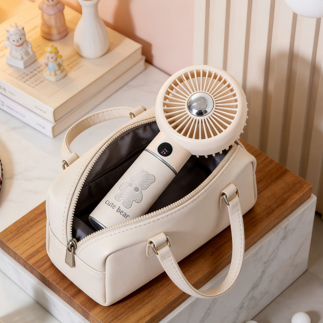 Women's Portable Mini Fan with Digital Display Kalsten