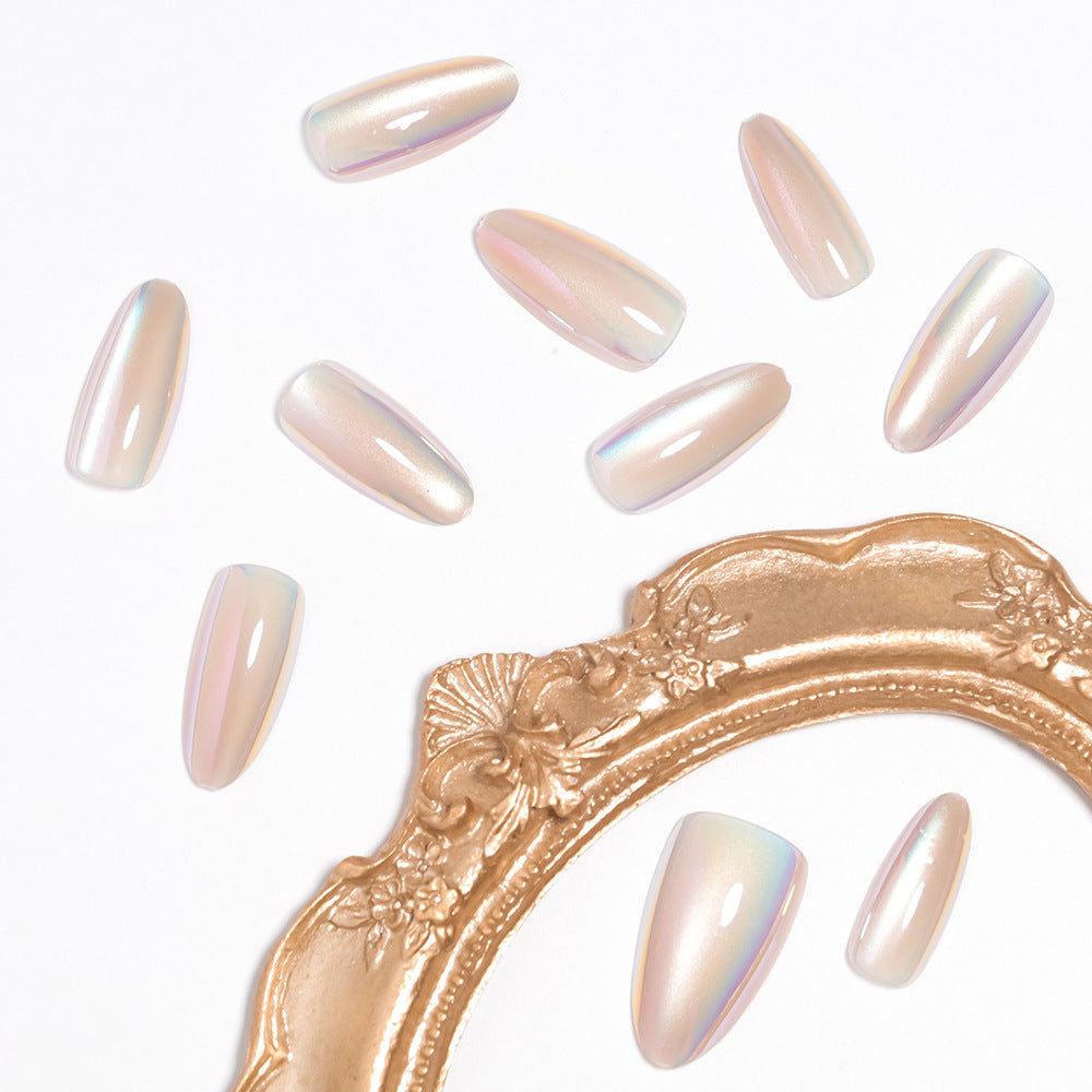 Iridescent Glossy Press-On Nail Set Kalsten