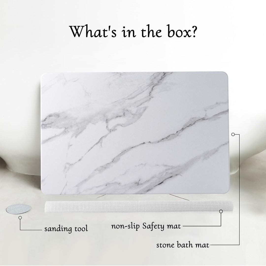 Diatomaceous Earth Bath Mat with Non-Slip Safety Features