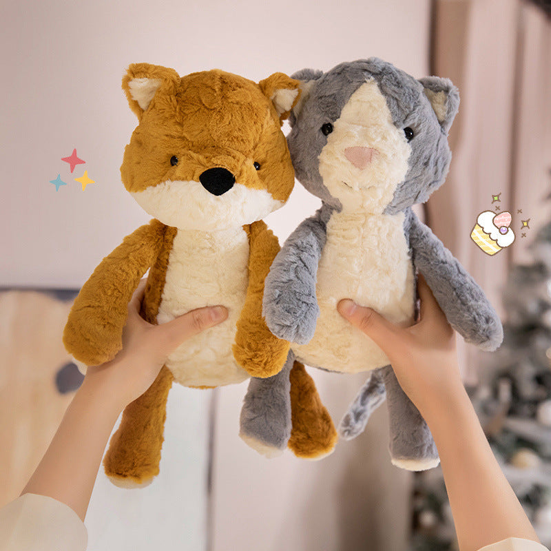 Plush Sitting Long-Limbed Cat Cuddle Companion Kalsten