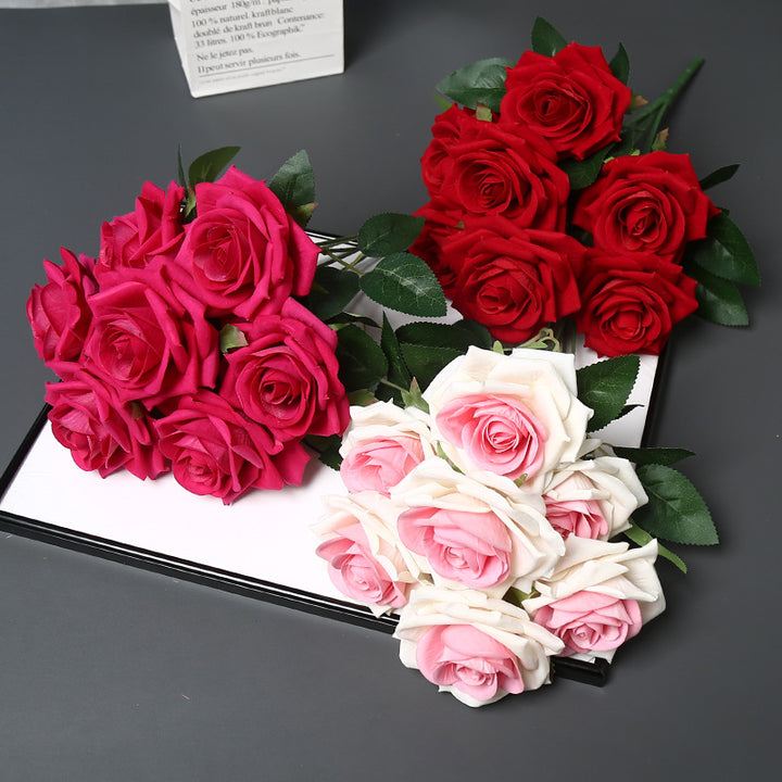 Decorative Faux Rose Bouquet for Home Decor