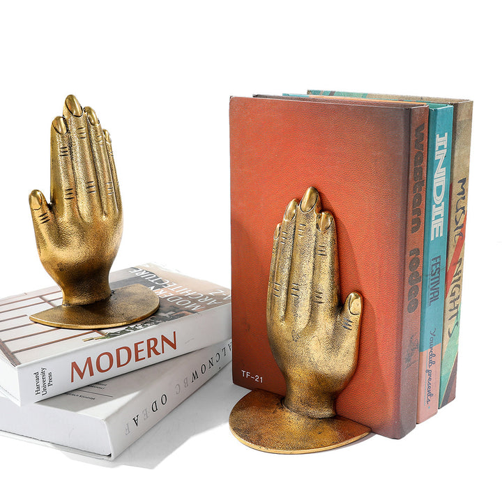 Decorative Hand-Shaped Bookends