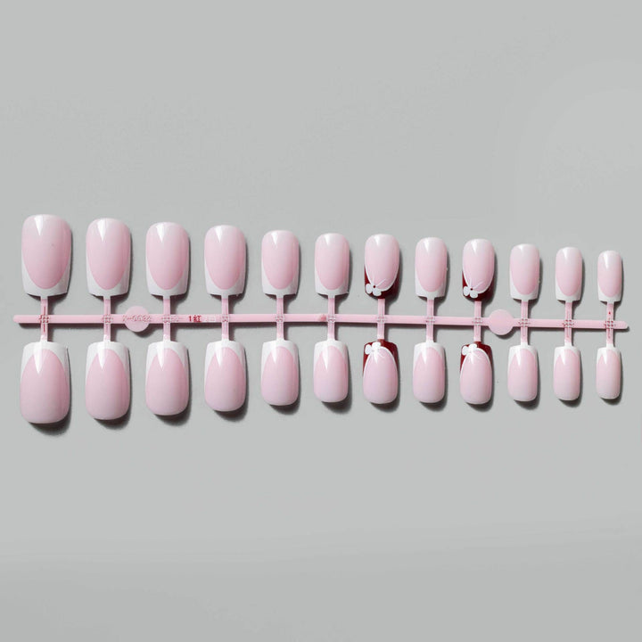 Creative Floral French Tip Nail Art Set