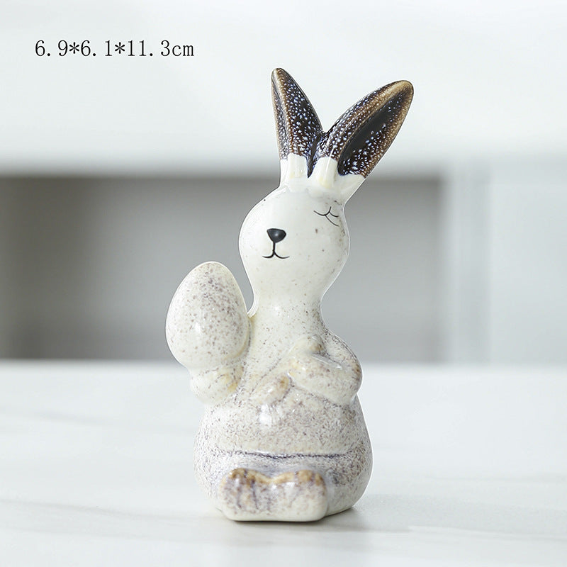 Whimsical Decorative Bunny Sculpture Kalsten
