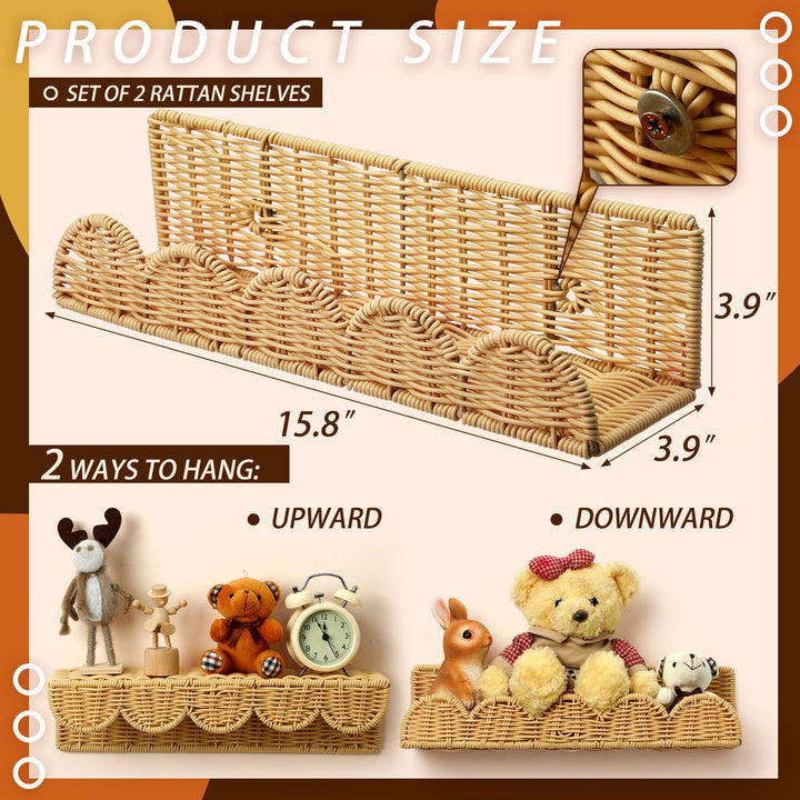 Rattan step shelf Kalsten