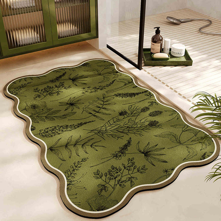 Floral Pattern Bath Mat Kalsten