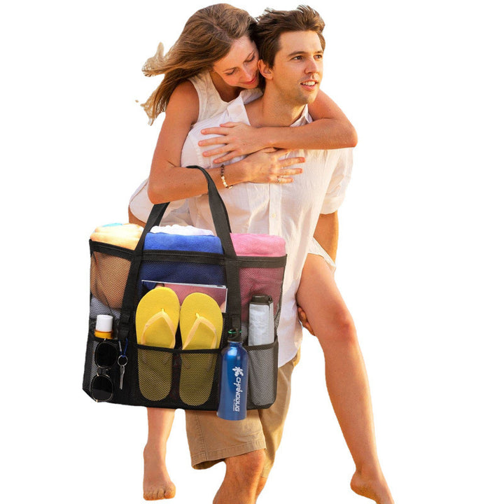 Beach bag with breathable net material Kalsten