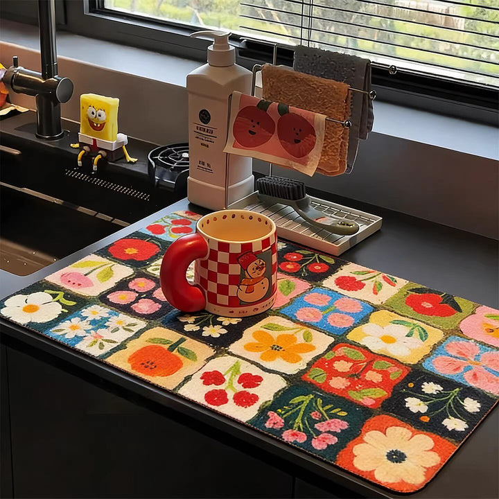 Colorful Floral Kitchen Table Mat