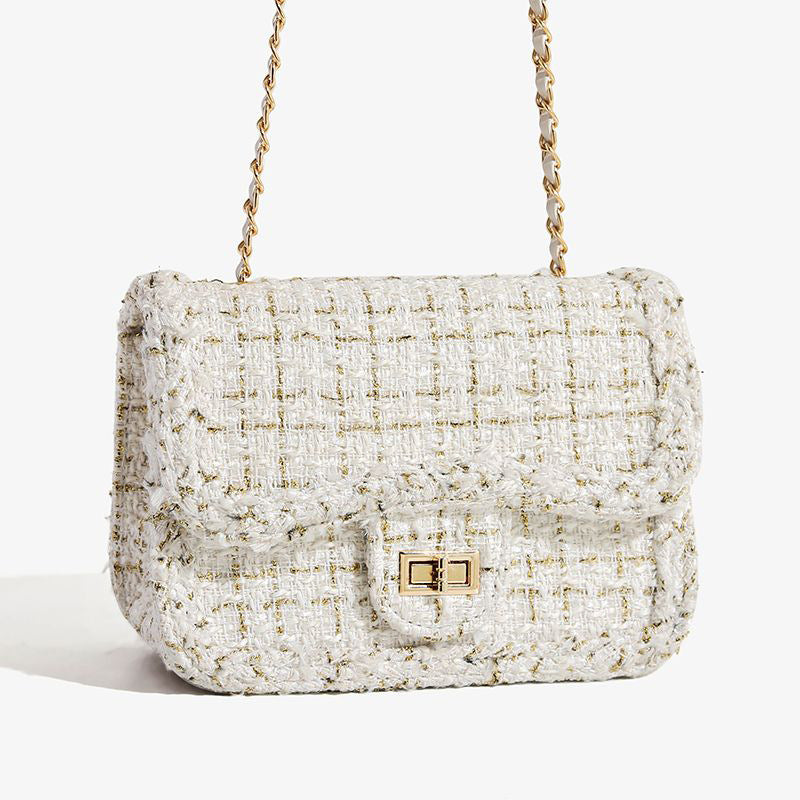 Textured Chain Strap Shoulder Bag Kalsten