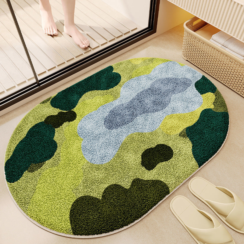Floral Patterned Bathroom Mat