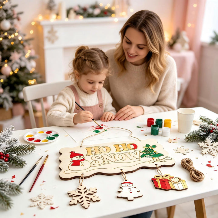 Wood Christmas decoration sign