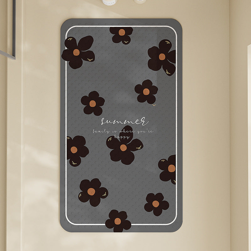 Floral Non-Slip Bath Mat Kalsten