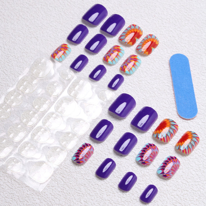 Artistic Tie-Dye Press-On Nails Kalsten