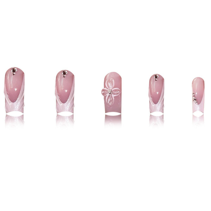 Elegant Floral Press-On Nail Art Kalsten