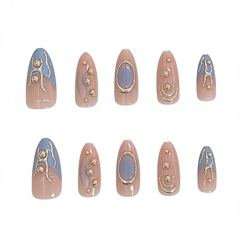 Artistic Metallic Press-On Nail Set Kalsten
