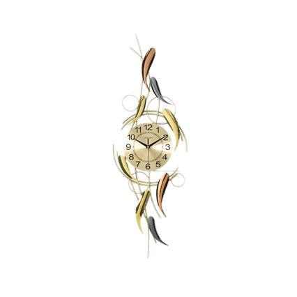 Artistic Wall Clock with Leaf Motif Kalsten