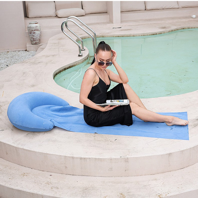Women Inflatable Relax Lounge Chair with Integrated Headrest Kalsten