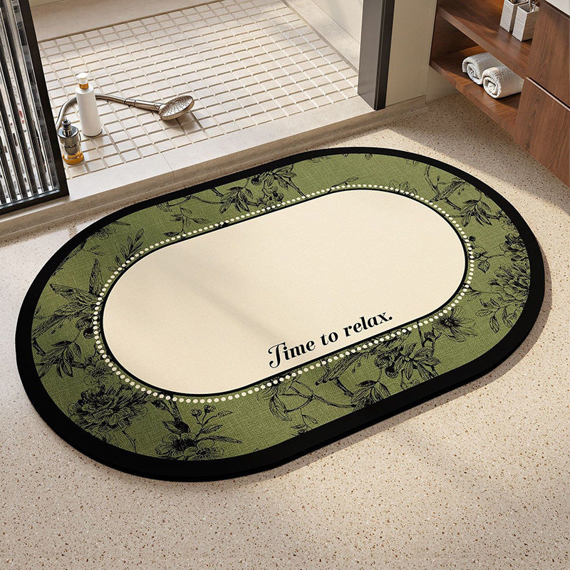 Floral Patterned Bath Rug
