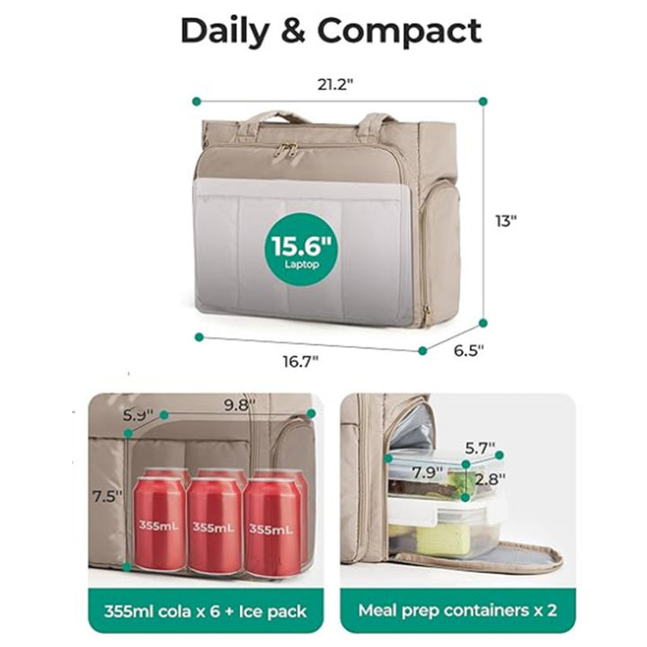 Multifunctional cooler bag with practically arranged compartments Kalsten