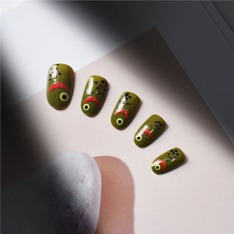 Artistic Fish-Themed Press-On Nails Kalsten