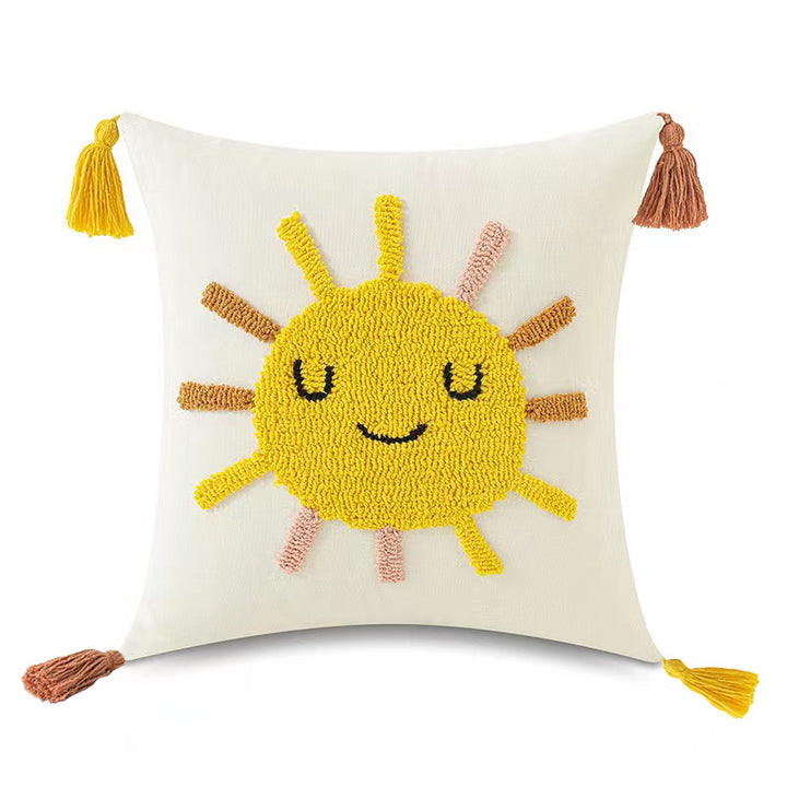 Decorative Cushion with Cloud and Drop Design