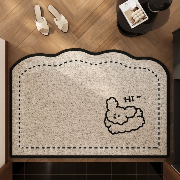 Playful Coffee-Themed Bath Mat
