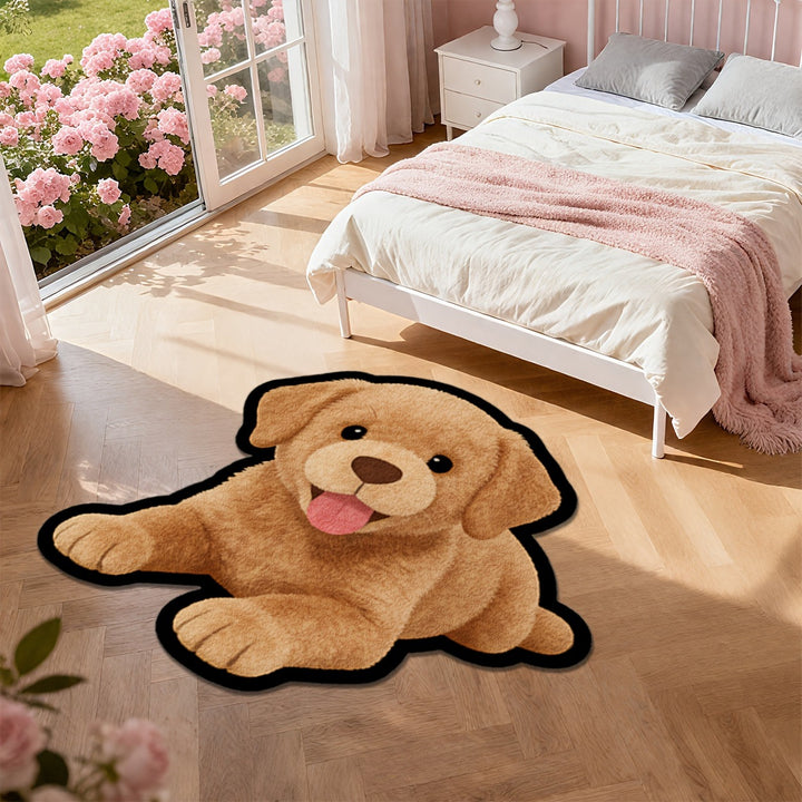 Heart-Shaped Cartoon Animal Bath Mat
