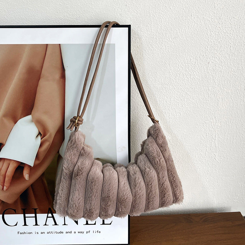 Plush Textured Handbag