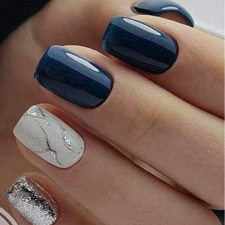 Elegant Marble-Themed Press-On Nails Kalsten