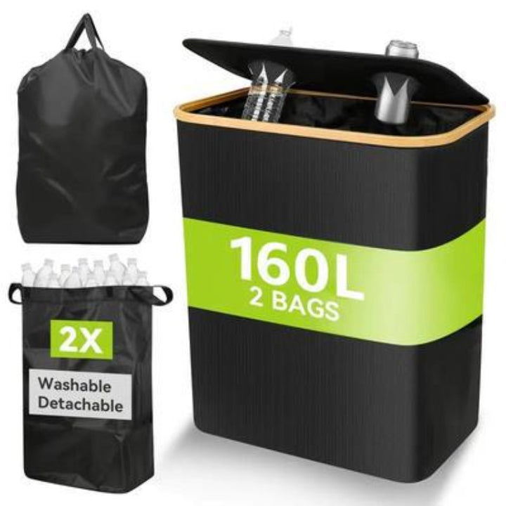 Multifunctional laundry storage box with bamboo lid Kalsten
