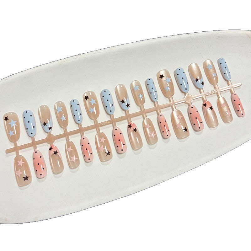 Decorative Star and Dot Press-On Nails Kalsten