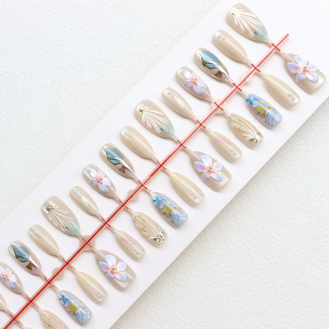 Artistic Floral Nail Design Kalsten