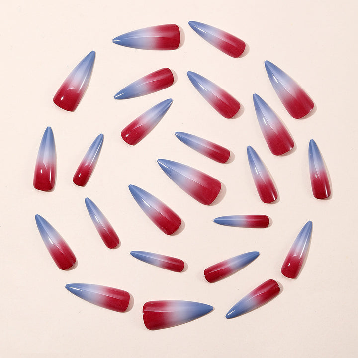 Ombré Stiletto Nail Art Extensions Kalsten