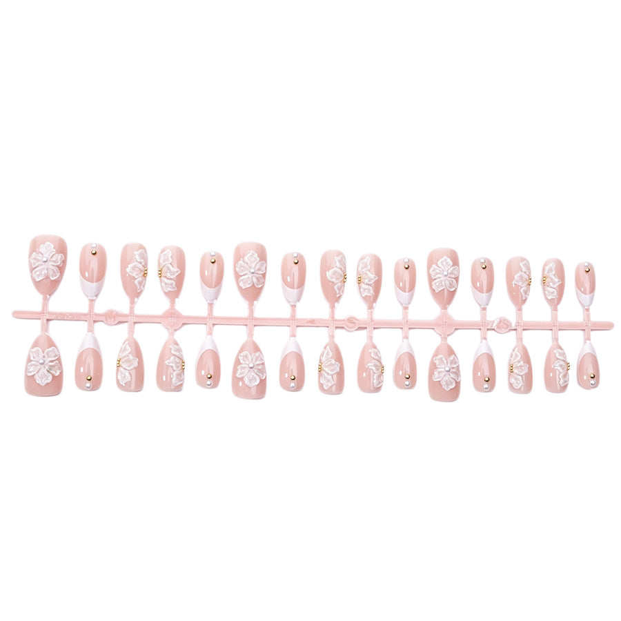 Handmade Floral Design Press-On Nail Set Kalsten