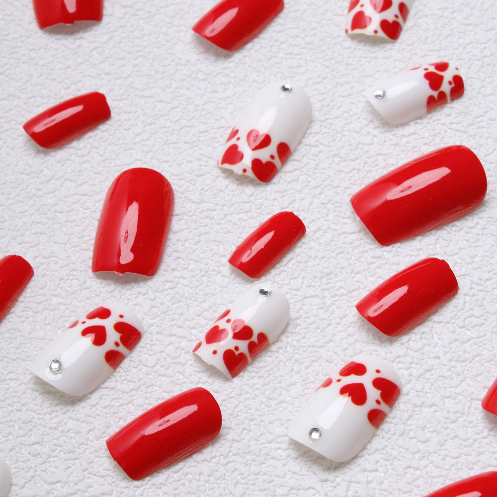 Romantic Heart-Inspired Press-On Nails Kalsten