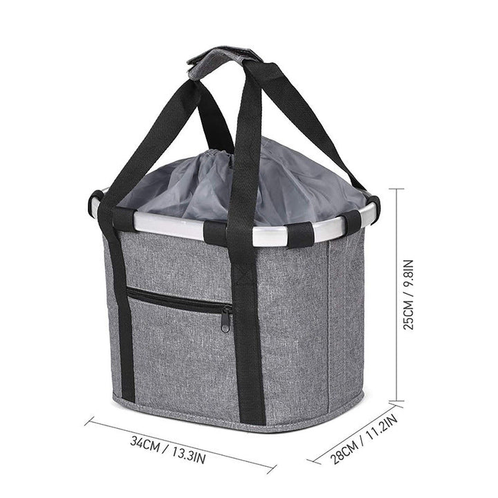 Collapsible Padded Front Bicycle Pet Basket with Safety Leash and Zipper Pocket Kalsten